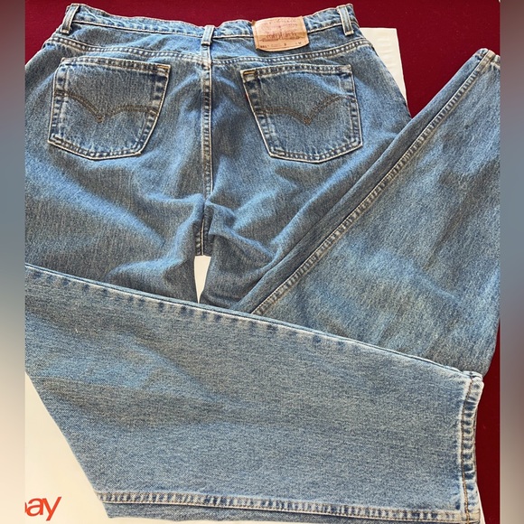 LEVI'S® 551 Relaxed Fit straight leg Blue Jeans 36 Medium Wash Cotton pants mens - Picture 2 of 9